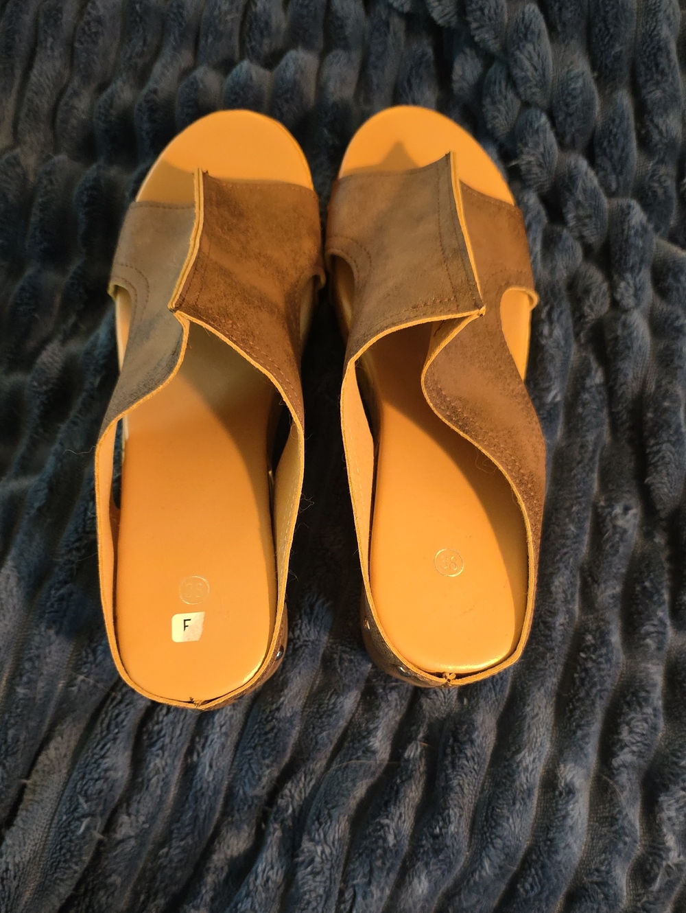 Women’s Suede Slide Mules in Brown